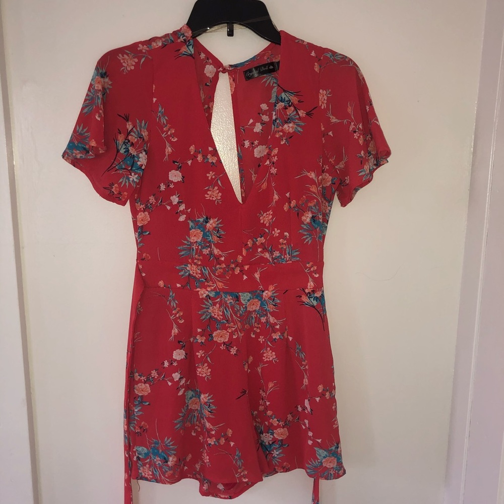 Short sleeved romper